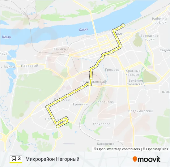3 Bus Line Map