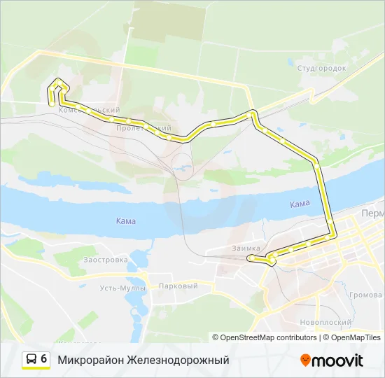 6 Bus Line Map
