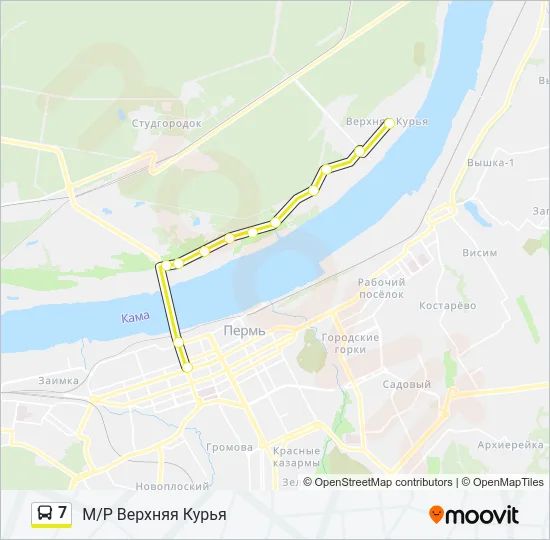 7 Bus Line Map