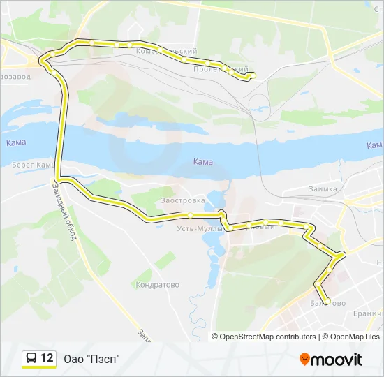12 Bus Line Map