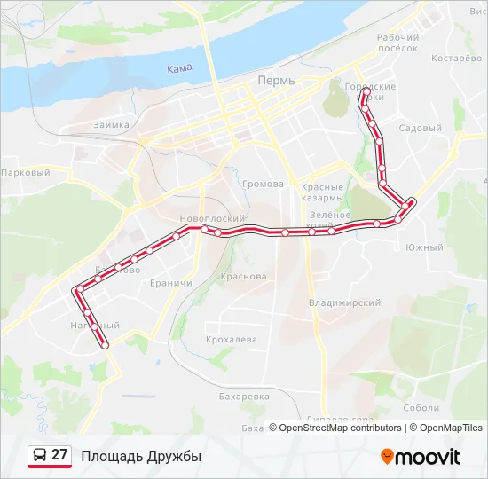 27 Bus Line Map