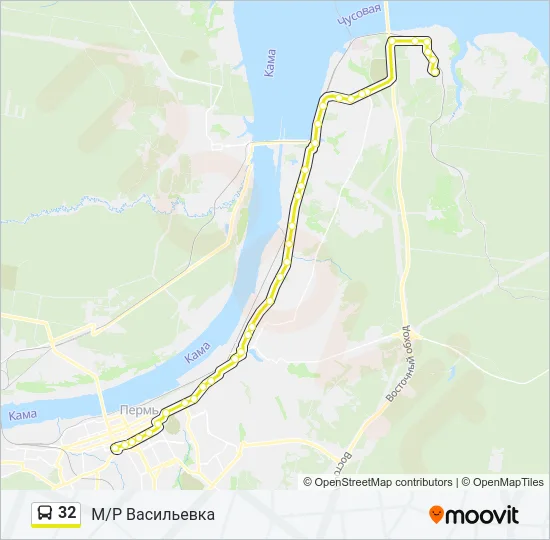 32 Bus Line Map