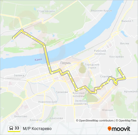 33 Bus Line Map