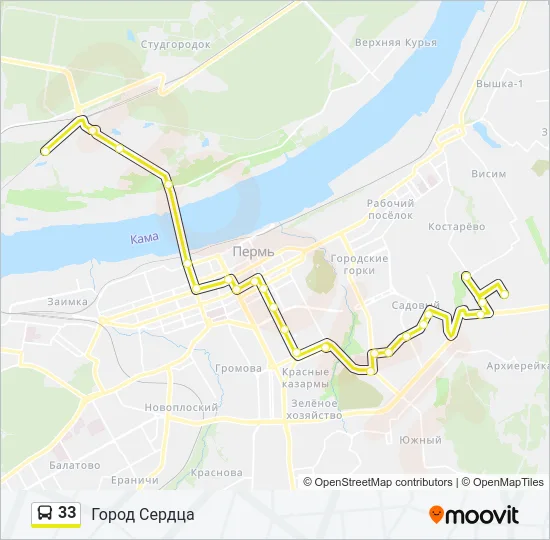 33 Bus Line Map