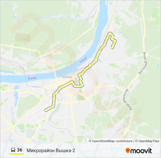 36 Bus Line Map