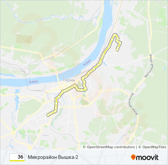 Маршрут 36 автобуса. Маршрут 36 автобуса на карте. Карта микрорайона вышка 2. Маршрут 36 автобуса Пермь остановки. Вышка 1 Пермь на карте.