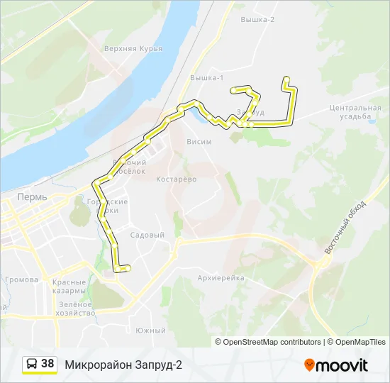 38 Bus Line Map