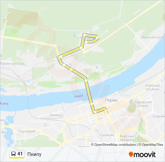 41 Bus Line Map