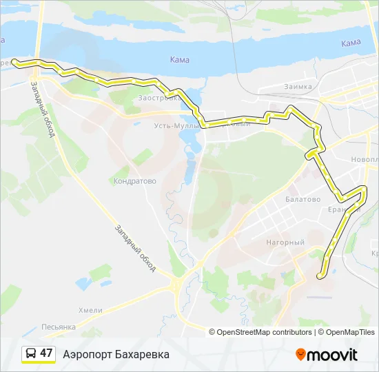 47 Bus Line Map