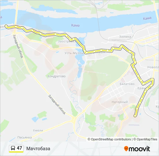 47 Bus Line Map