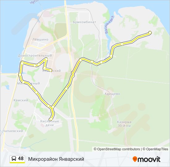 48 Bus Line Map