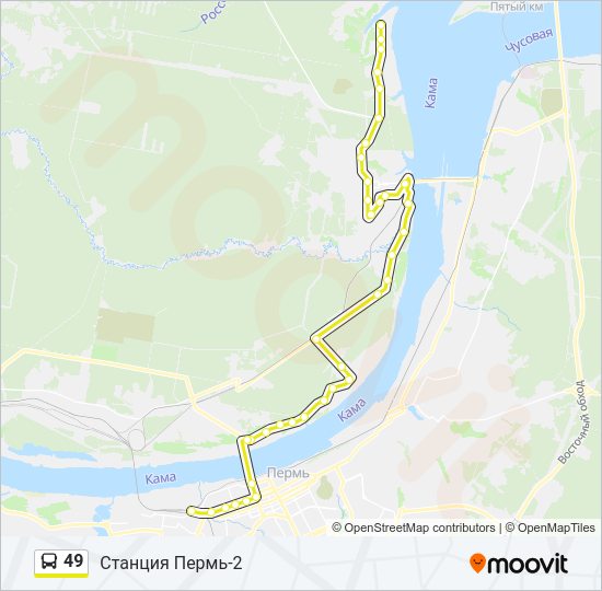49 Bus Line Map