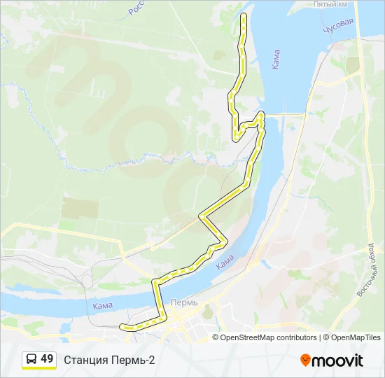 49 Bus Line Map