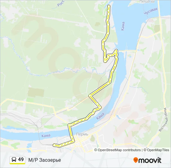 49 Bus Line Map