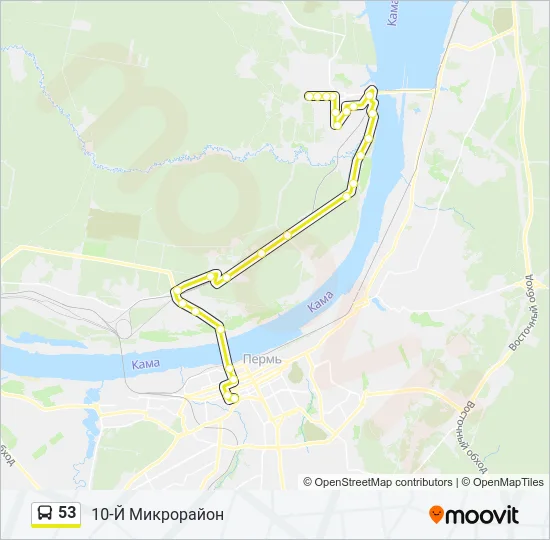53 Bus Line Map