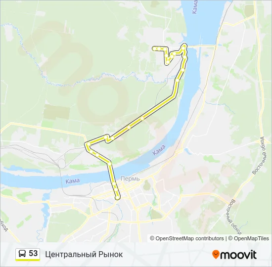 53 Bus Line Map