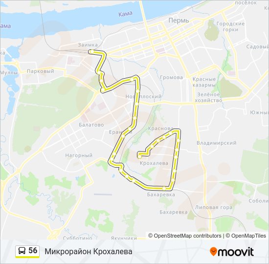 Маршрут поезда 056М Москва - Екатеринбург