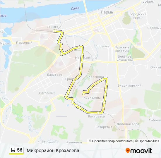 56 Bus Line Map