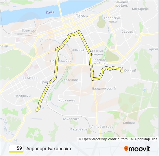 Автобус 59 пермь карта