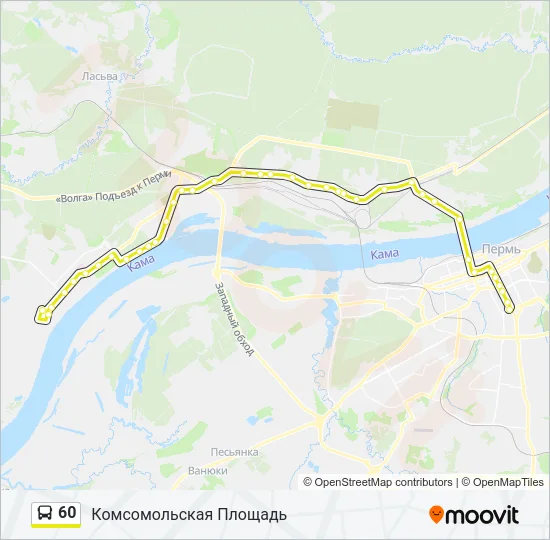 60 Bus Line Map