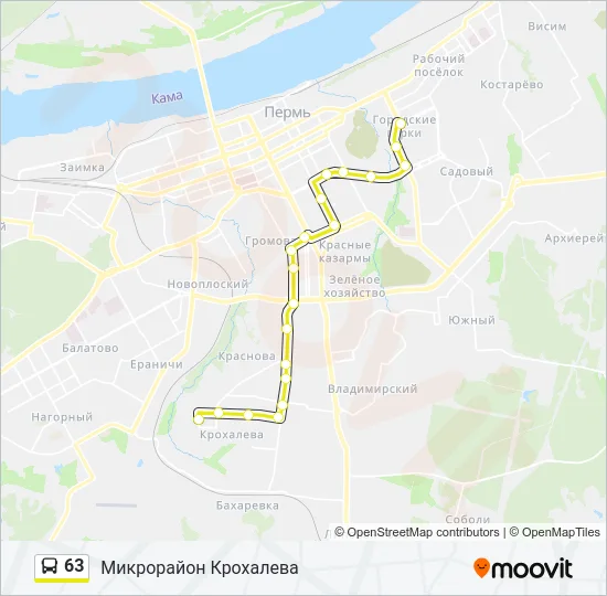 63 Bus Line Map