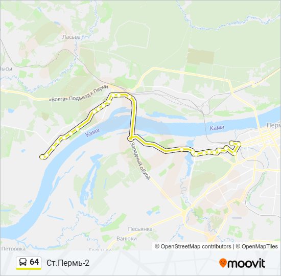 Расписание 64 автобуса пермь. Маршрут 64 автобуса Пермь. 64 Автобус Красноярск маршрут на карте.