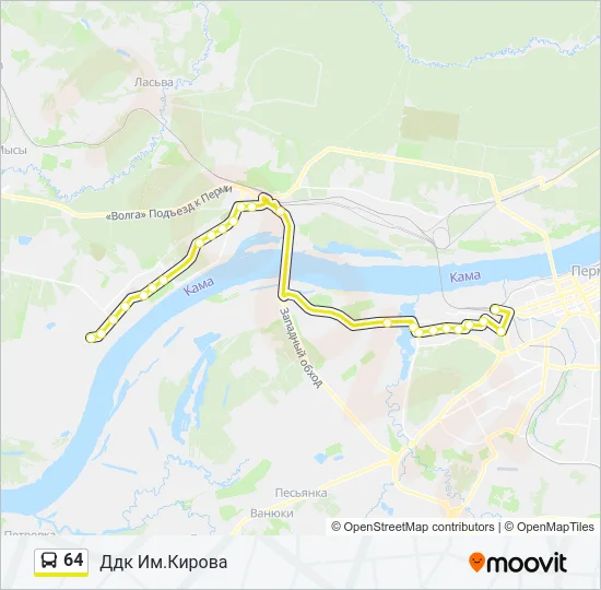 64 Bus Line Map