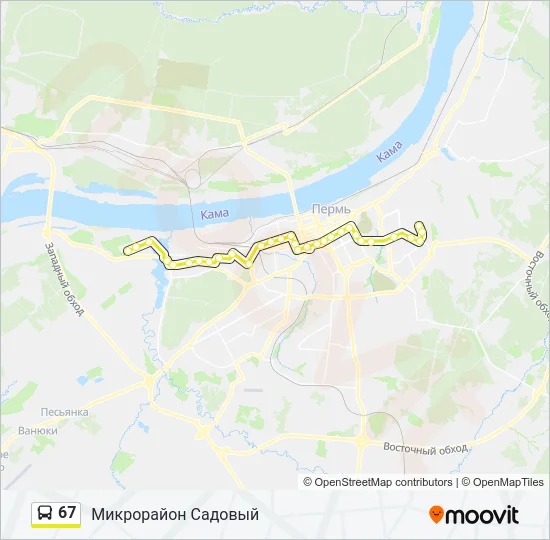 67 Bus Line Map
