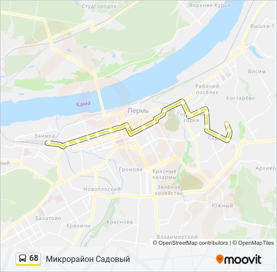 68 bus Line Map