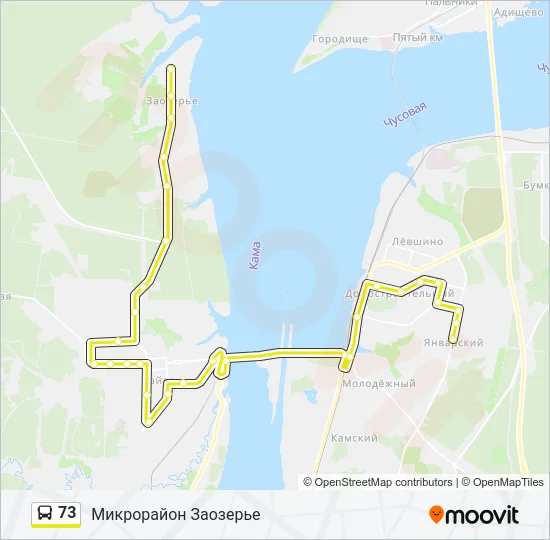 73 Bus Line Map