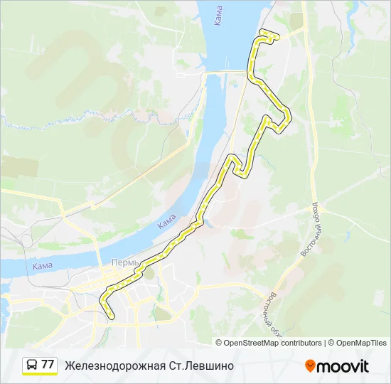 77 Bus Line Map