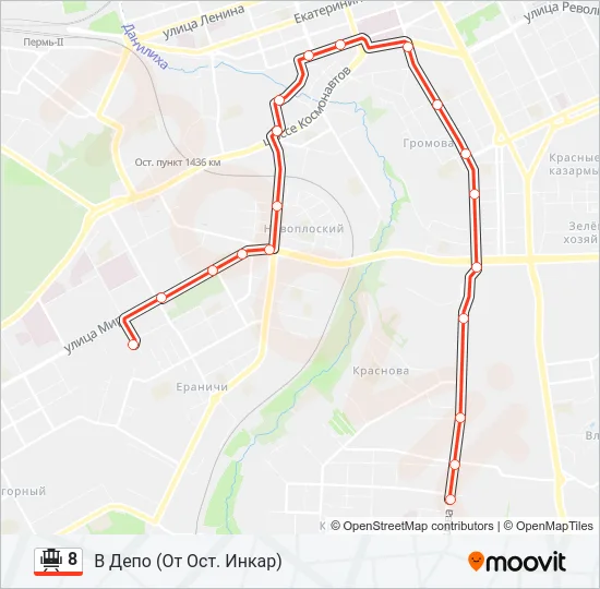 8 Tram Line Map