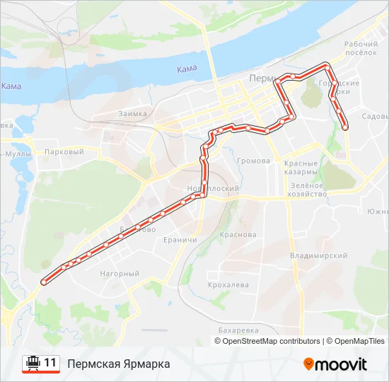 11 Tram Line Map
