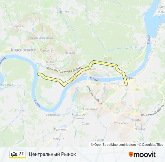 7T Shuttle Line Map
