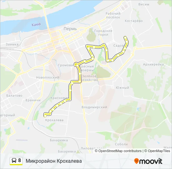 8 Bus Line Map
