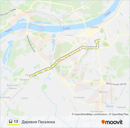 13 Bus Line Map