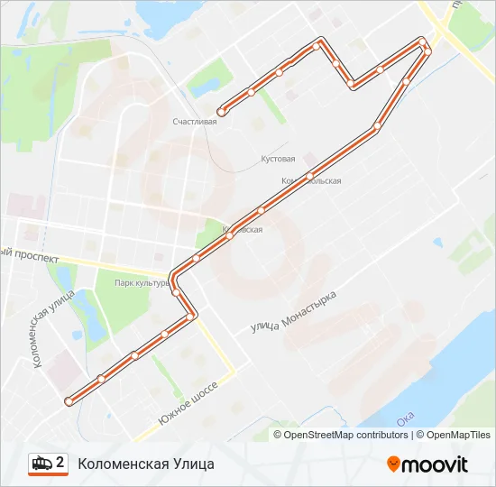 Троллейбус 2: карта маршрута