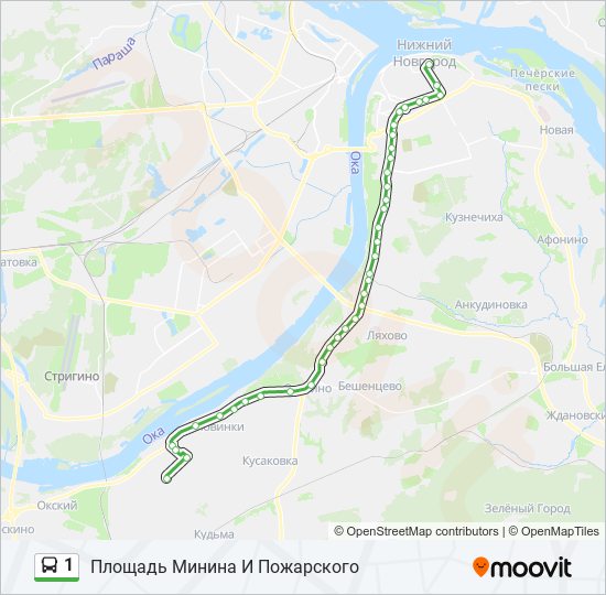 1 bus Line Map