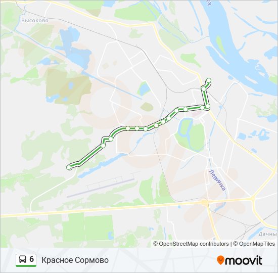 6 bus Line Map