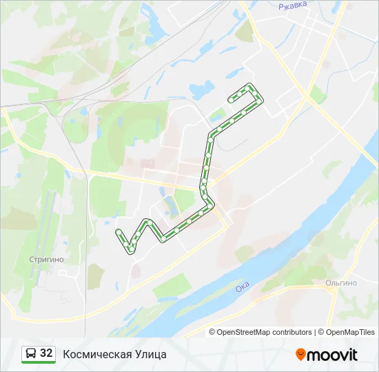 Автобус 32: карта маршрута