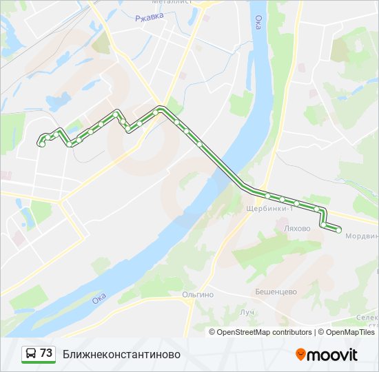 73 bus Line Map