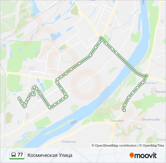 Схема маршрута 77 тюмень