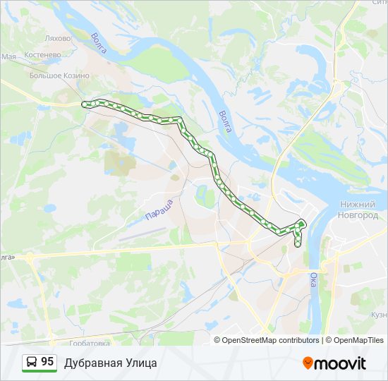 95 bus Line Map