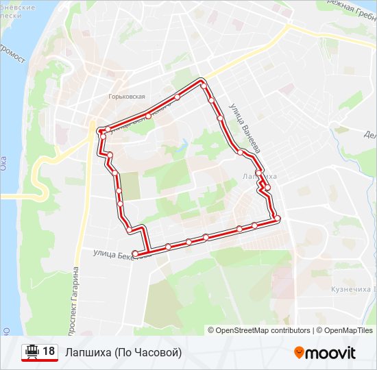 18 tram Line Map