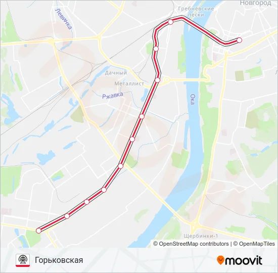 Метро 1 - АВТОЗАВОДСКАЯ: карта маршрута