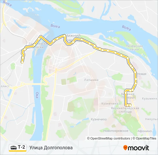 Т-2 Shuttle Line Map