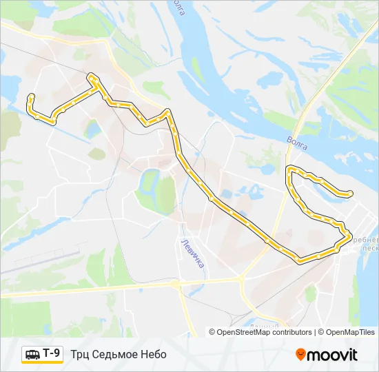 Маршрутка Т-9: карта маршрута