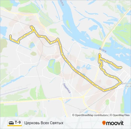 Маршрутка Т-9: карта маршрута