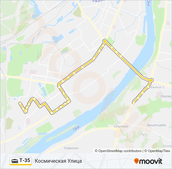Маршрутка Т-35: карта маршрута