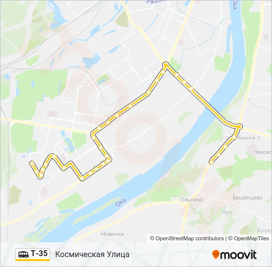 Маршрутка Т-35: карта маршрута